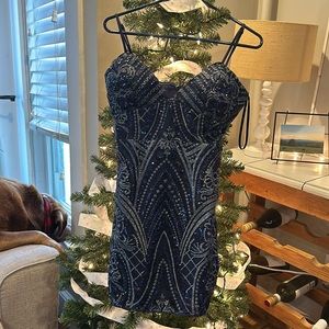 Beautiful blue dress- size small perfect condition